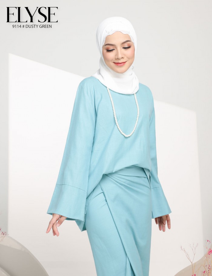 ELYSE PARIO KURUNG (DUSTY GREEN) 9114