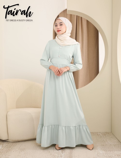 TAIRAH DRESS (DUSTY GREEN) 787 / P787