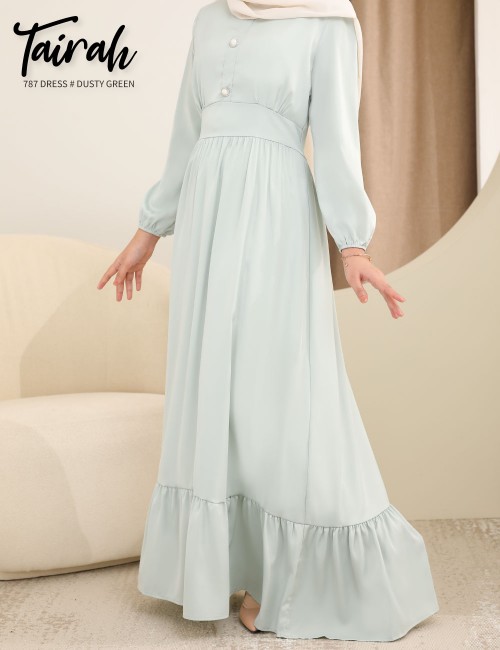 TAIRAH DRESS (DUSTY GREEN) 787 / P787