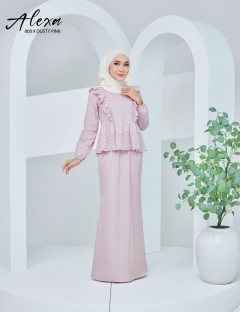 ALEXA BLOUSE WITH SKIRT SET (DUSTY PINK) 800 / P800