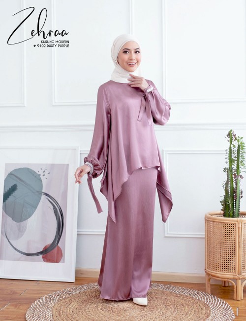 ZEHRAA KURUNG MODERN (DUSTY PURPLE) 9102