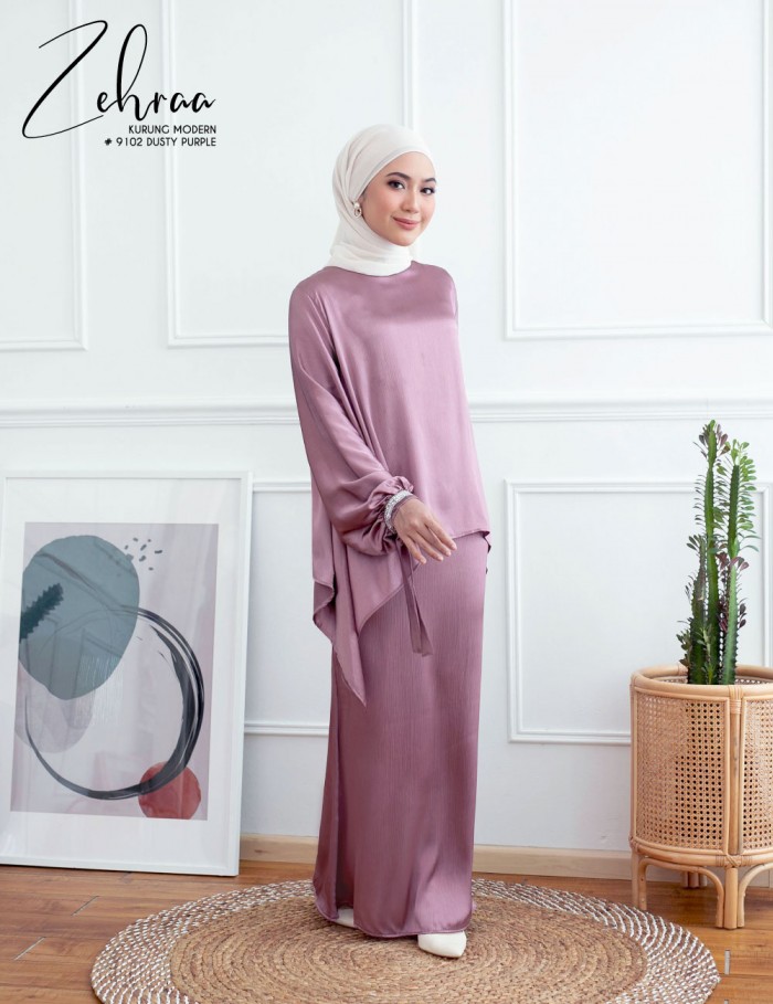 ZEHRAA KURUNG MODERN (DUSTY PURPLE) 9102