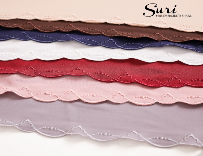 SURI EMBROIDERY SHAWL (MAROON) 308