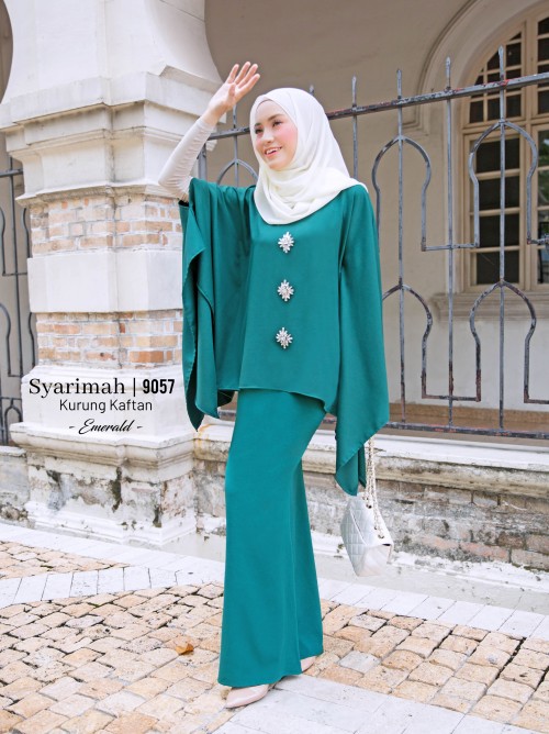 SYARIMAH KURUNG KAFTAN (EMERALD) 9057