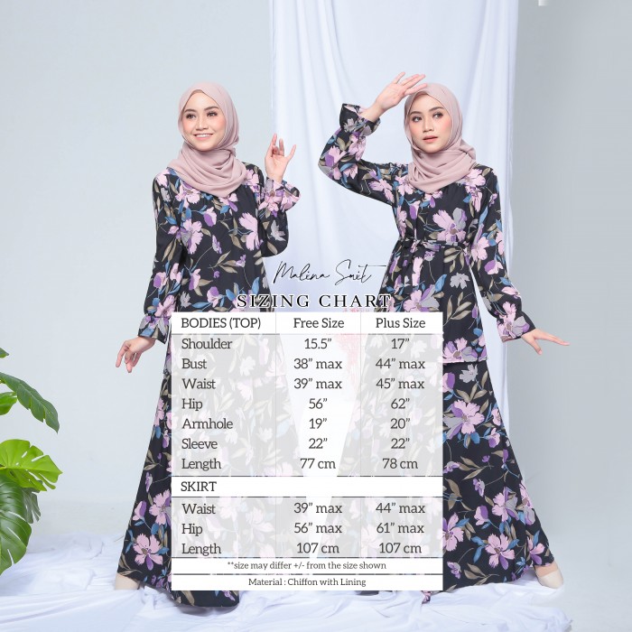 MALINA SUIT BLOUSE & SKIRT  (A) 752 / P752