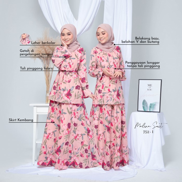 MALINA SUIT BLOUSE & SKIRT (K) 752 / P752