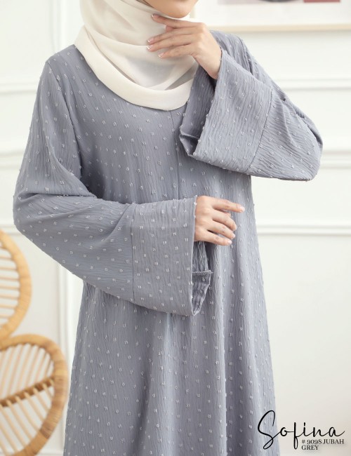 SOFINA JUBAH (GREY) 9098#