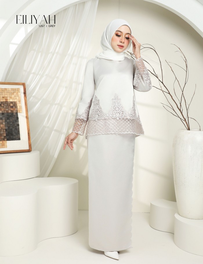 EILIYAH KURUNG MODERN (GREY) 1267#