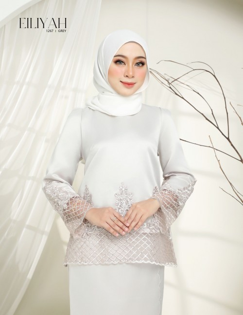 EILIYAH KURUNG MODERN (GREY) 1267#