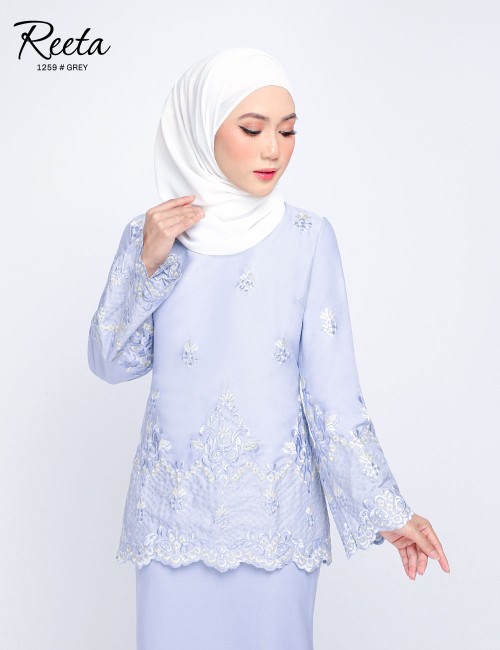 REETA EMBROIDERY KURUNG MODERN (GREY) 1259 / P1259