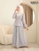 ARISSA BLOUSE WITH SKIRT SET (GREY) 778 / P778