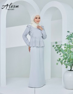 ALEXA BLOUSE WITH SKIRT SET (GREY) 800 / P800