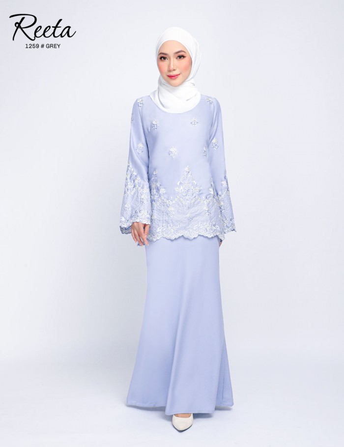 REETA EMBROIDERY KURUNG MODERN (GREY) 1259 / P1259