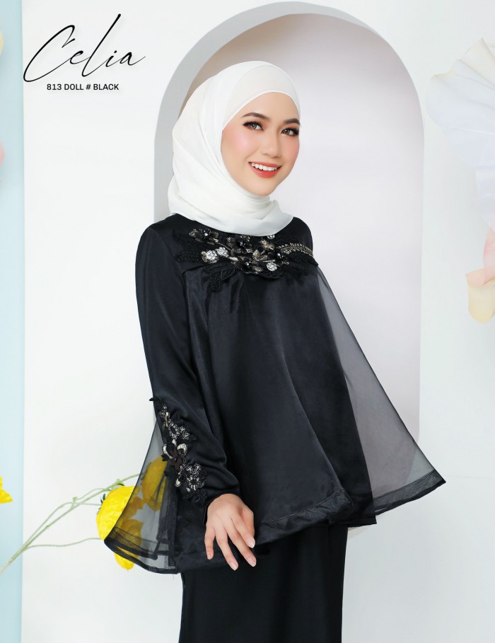 CELIA DOLL KURUNG MODERN (BLACK) 813