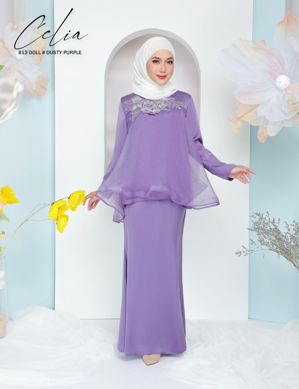 CELIA DOLL KURUNG MODERN (DUSTY PURPLE) 813