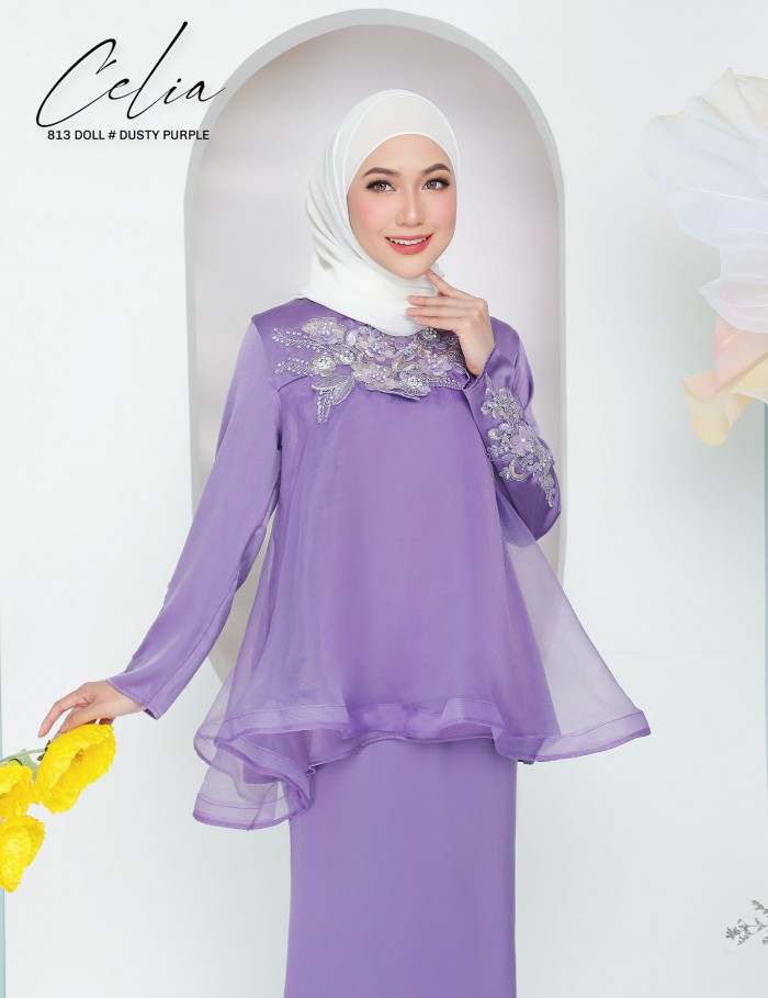 CELIA DOLL KURUNG MODERN (DUSTY PURPLE) 813