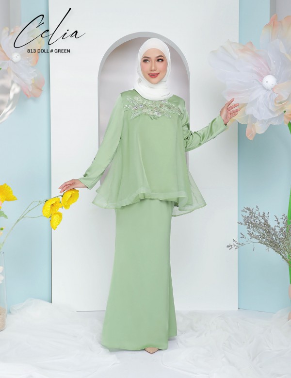 CELIA DOLL KURUNG MODERN (GREEN) 813