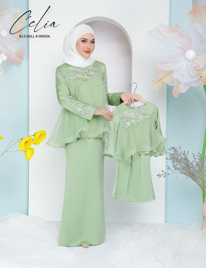 CELIA DOLL KURUNG MODERN (GREEN) 813