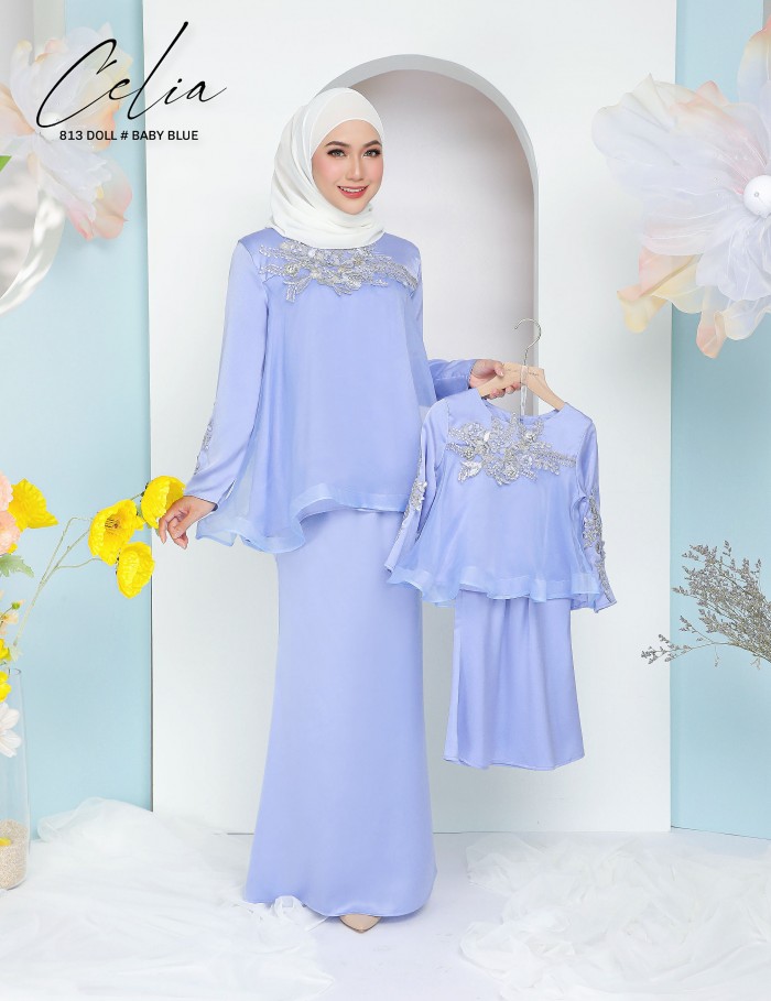 CELIA DOLL KURUNG MODERN (BABY BLUE) 813