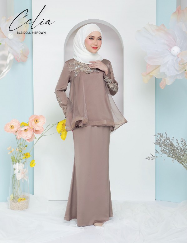 CELIA DOLL KURUNG MODERN (BROWN) 813