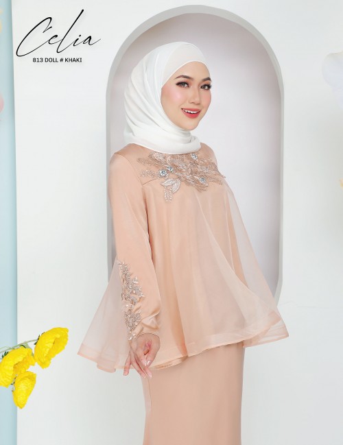 CELIA DOLL KURUNG MODERN (KHAKI) 813