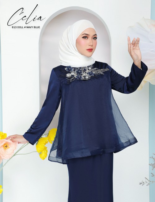 CELIA DOLL KURUNG MODERN (NAVY BLUE) 813