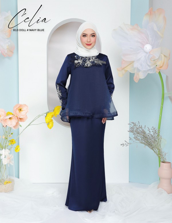 CELIA DOLL KURUNG MODERN (NAVY BLUE) 813