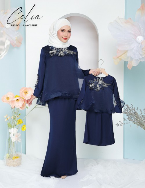 CELIA DOLL KURUNG MODERN (NAVY BLUE) 813