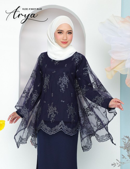 ARYA CAFTAN KURUNG MODERN (NAVY BLUE) 9138