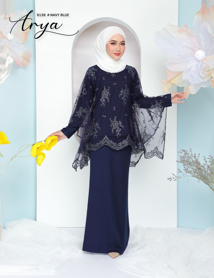 ARYA CAFTAN KURUNG MODERN (NAVY BLUE) 9138