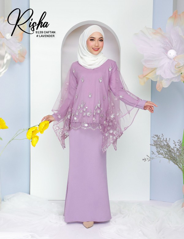 RISHA CAFTAN KURUNG MODERN (LAVENDER) 9139