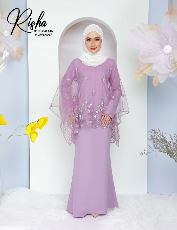 RISHA CAFTAN KURUNG MODERN (LAVENDER) 9139