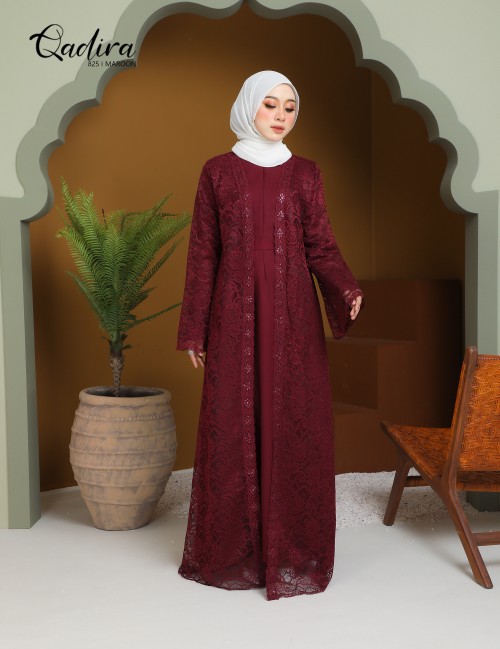 QADIRA ABAYA (MAROON) 825#