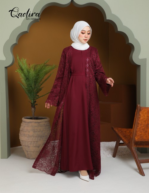 QADIRA ABAYA (MAROON) 825#