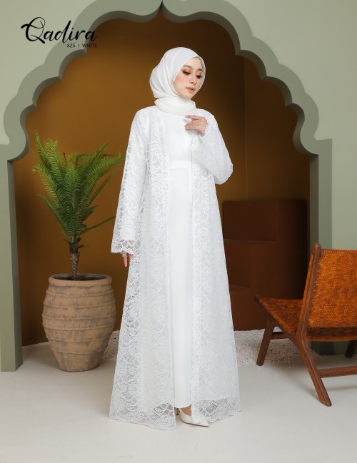 QADIRA ABAYA (WHITE) 825#