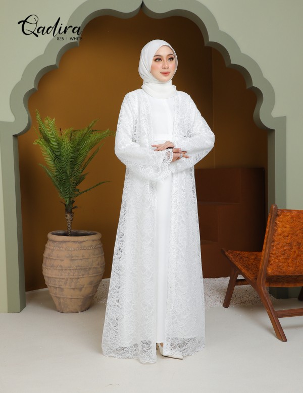 QADIRA ABAYA (WHITE) 825#