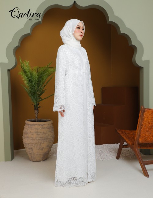 QADIRA ABAYA (WHITE) 825#