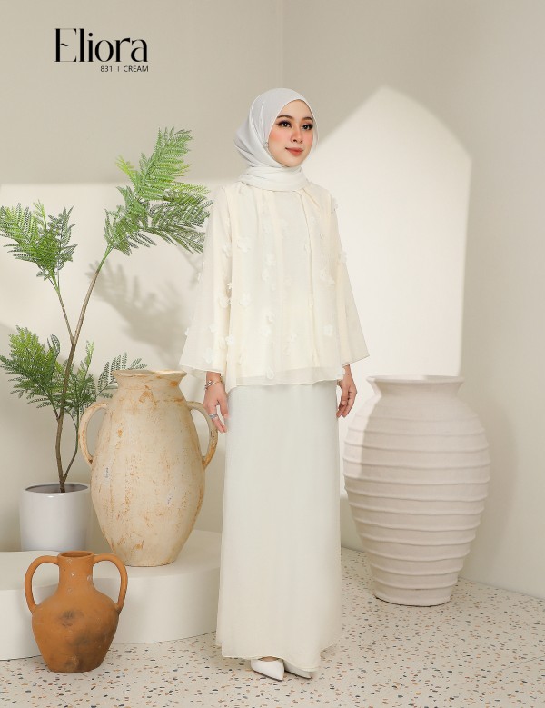 ELIORA KURUNG MODERN (CREAM) 831