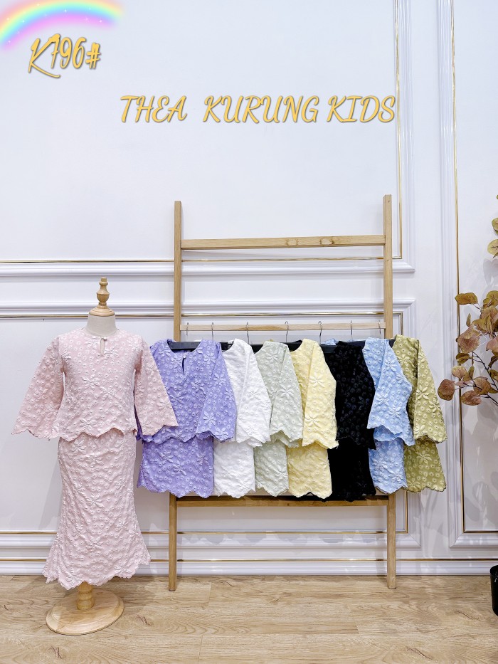 KIDS THEA KURUNG MODERN (DUSTY GREEN) K796