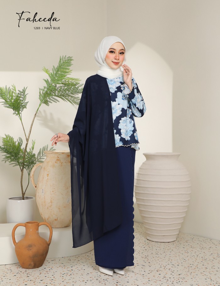 FAHEEDA KURUNG MODERN (NAVY BLUE) 1269