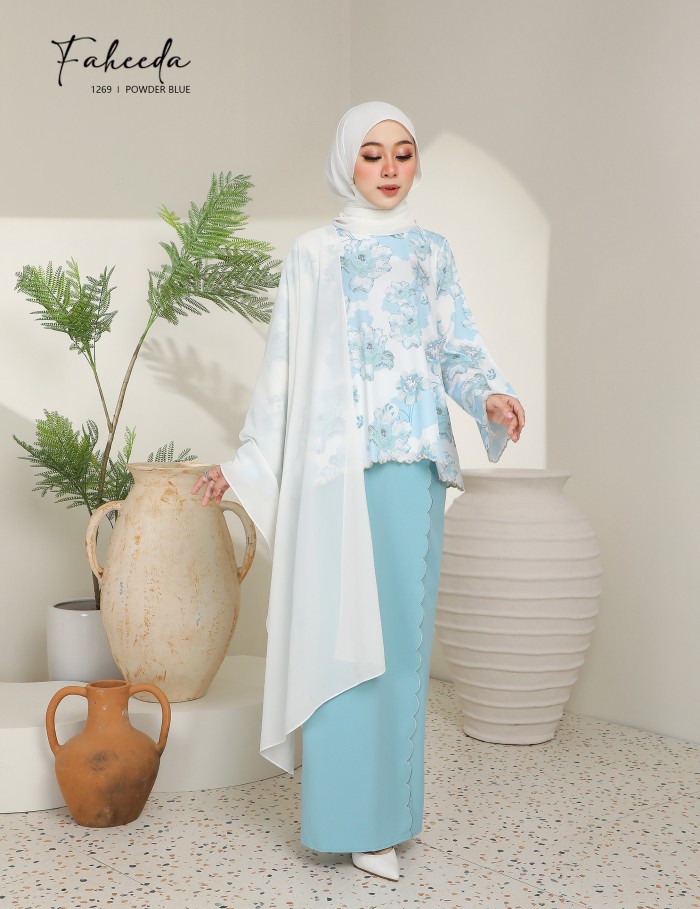 FAHEEDA KURUNG MODERN (POWDER BLUE) 1269