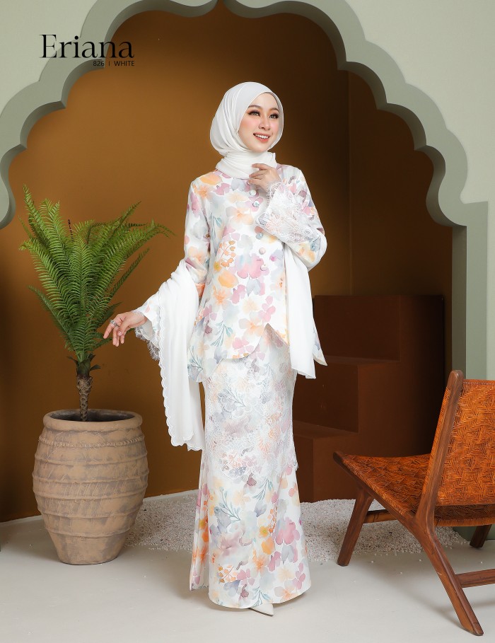 ERIANA KURUNG MODERN (WHITE) 826#