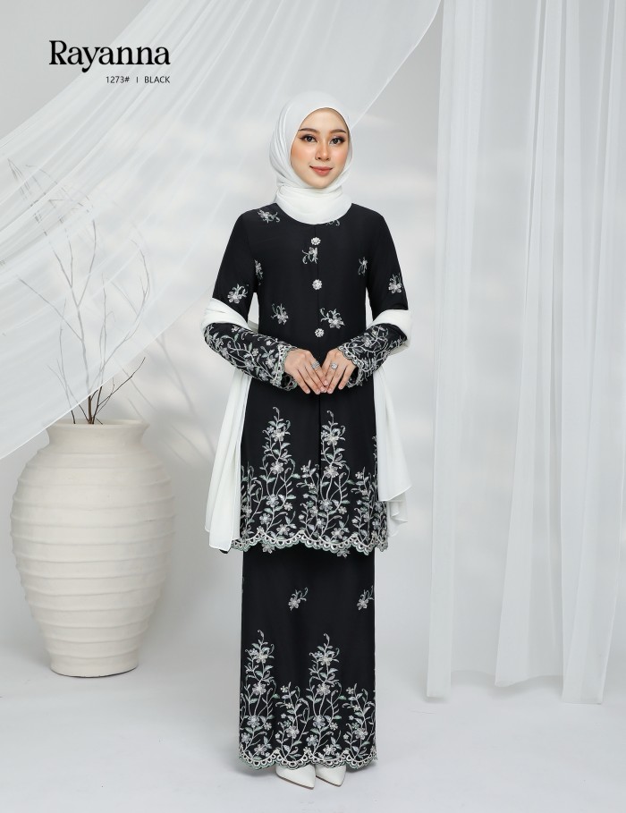 RAYANNA KURUNG MODERN (BLACK) 1273#