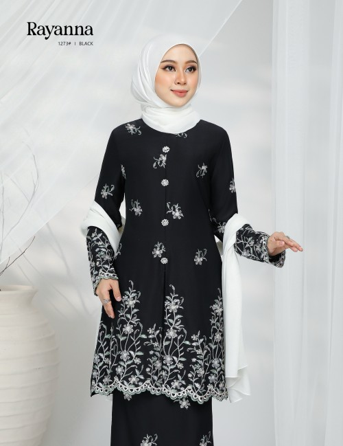 RAYANNA KURUNG MODERN (BLACK) 1273#