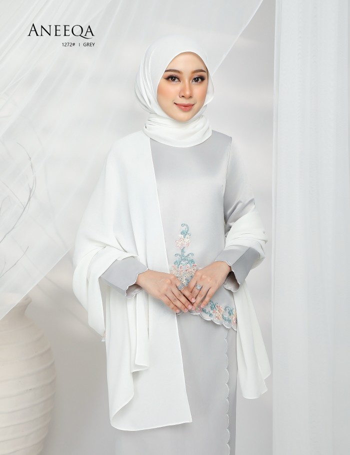 ANEEQA KURUNG MODERN (GREY) 1272#