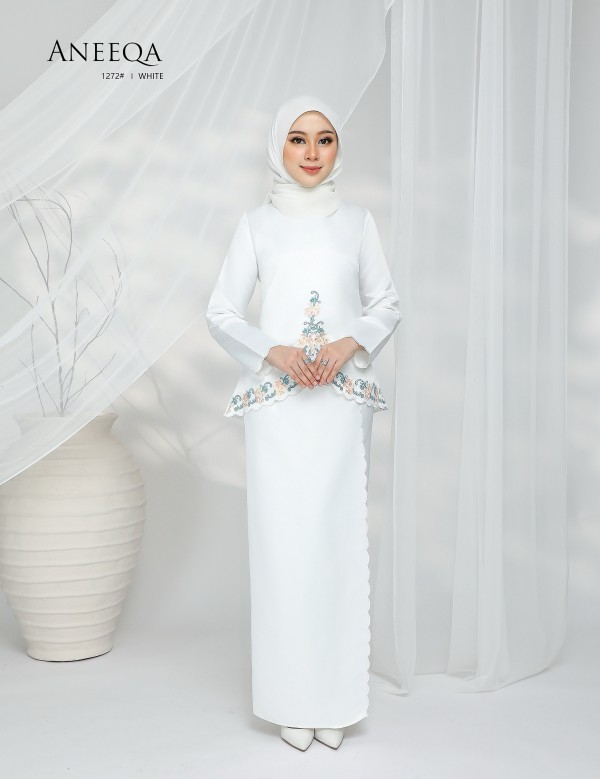 ANEEQA KURUNG MODERN (WHITE) 1272#