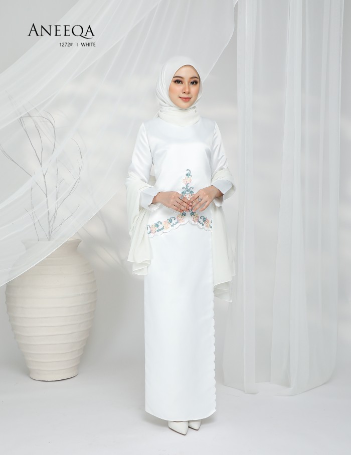 ANEEQA KURUNG MODERN (WHITE) 1272#