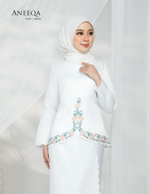 ANEEQA KURUNG MODERN (WHITE) 1272#