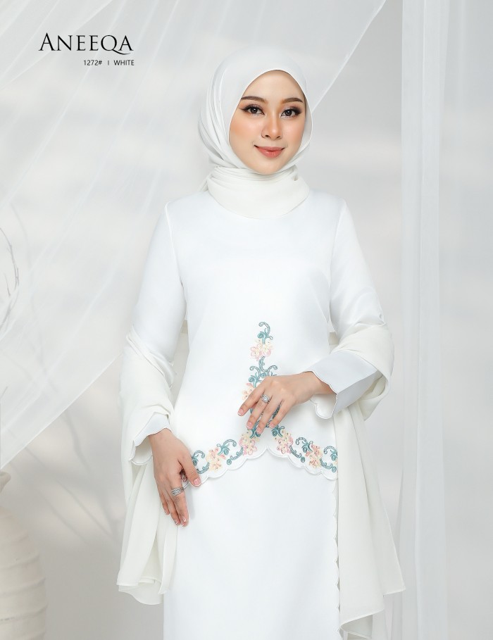 ANEEQA KURUNG MODERN (WHITE) 1272#