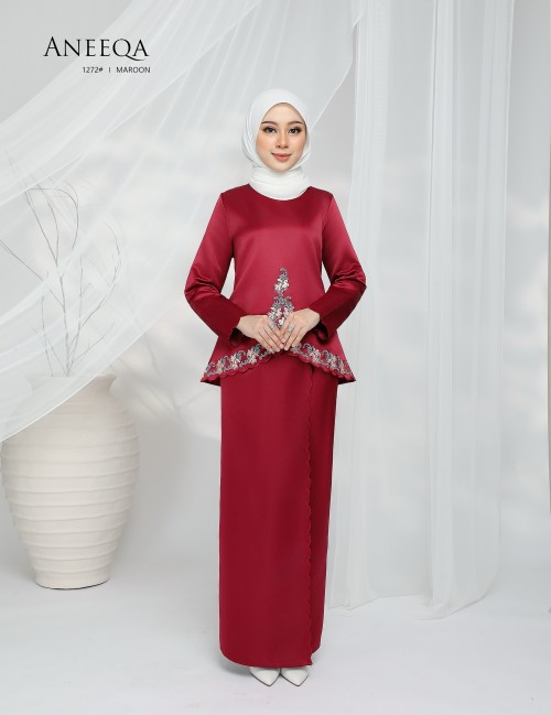 ANEEQA KURUNG MODERN (MAROON) 1272#